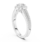 D Color Round Moissanite  Bridal Ring