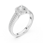 D Color Round Moissanite  Bridal Ring