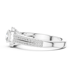 D Color Round Moissanite  Bridal Ring