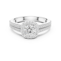 D Color Round Moissanite  Bridal Ring