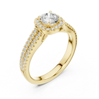 D Color Round Moissanite  Bridal Ring
