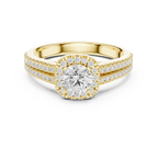 D Color Round Moissanite  Bridal Ring