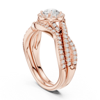 E Color VVS1 Round Lab Created Diamond Wedding Ring