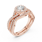 E Color VVS1 Round Lab Created Diamond Wedding Ring
