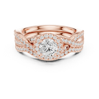 E Color VVS1 Round Lab Created Diamond Wedding Ring