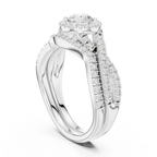 E Color VVS1 Round Lab Created Diamond Wedding Ring