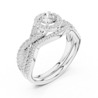 E Color VVS1 Round Lab Created Diamond Wedding Ring