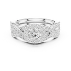 E Color VVS1 Round Lab Created Diamond Wedding Ring