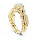 E Color VVS1 Round Lab Created Diamond Wedding Ring