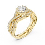 E Color VVS1 Round Lab Created Diamond Wedding Ring