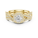 E Color VVS1 Round Lab Created Diamond Wedding Ring