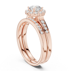 Delicate Round Moissanite Ring with  Detail