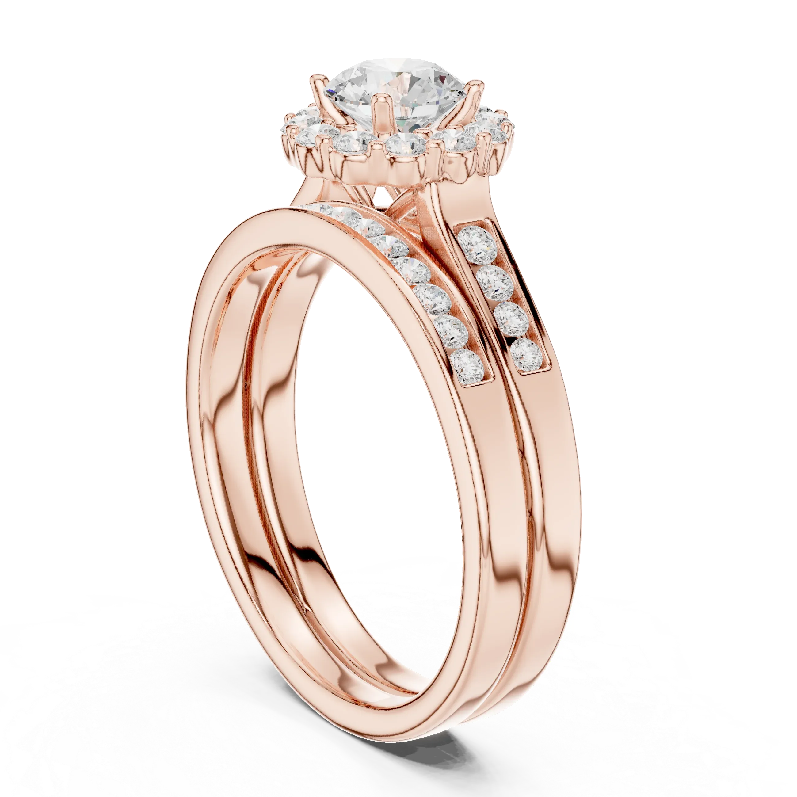 Delicate Round Moissanite Ring with  Detail