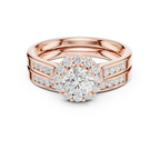 Delicate Round Moissanite Ring with  Detail