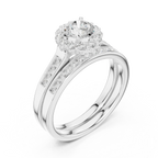 Delicate Round Moissanite Ring with  Detail