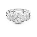 Delicate Round Moissanite Ring with  Detail