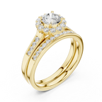 Delicate Round Moissanite Ring with  Detail