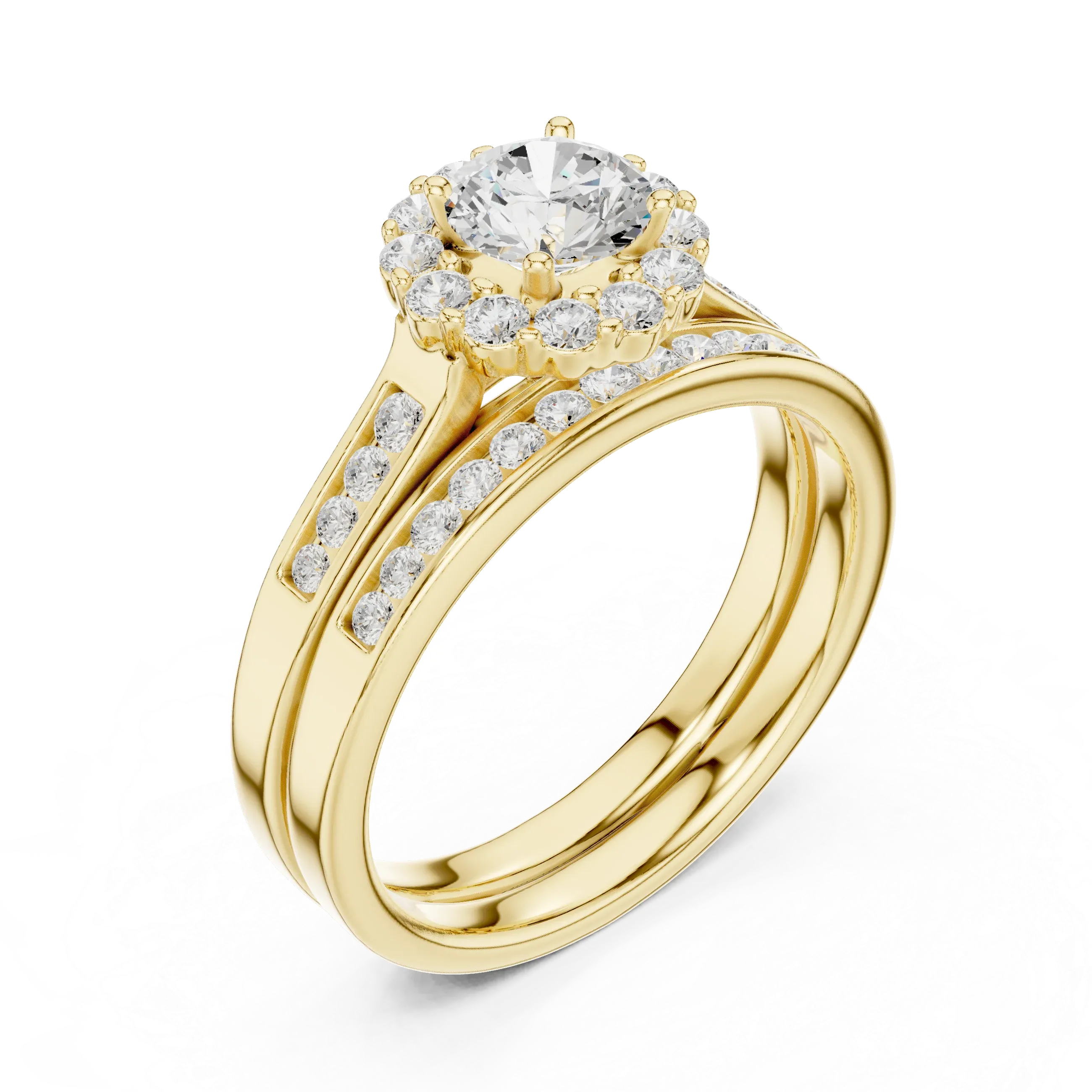 Delicate Round Moissanite Ring with  Detail