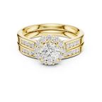 Delicate Round Moissanite Ring with  Detail