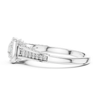 F Color Round Lab Grown Diamond  Engagement Ring
