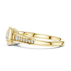 F Color Round Lab Grown Diamond  Engagement Ring