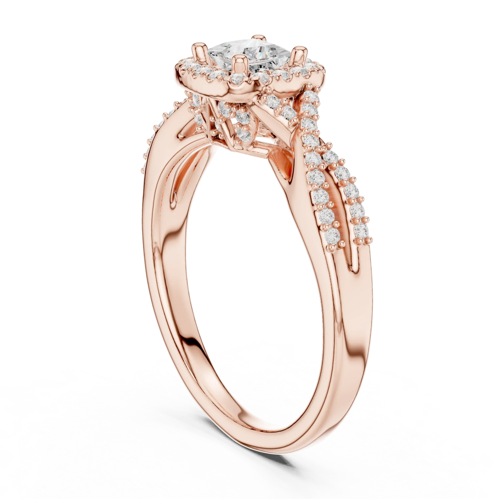 Luxury Round Moissanite  Ring D Color VVS
