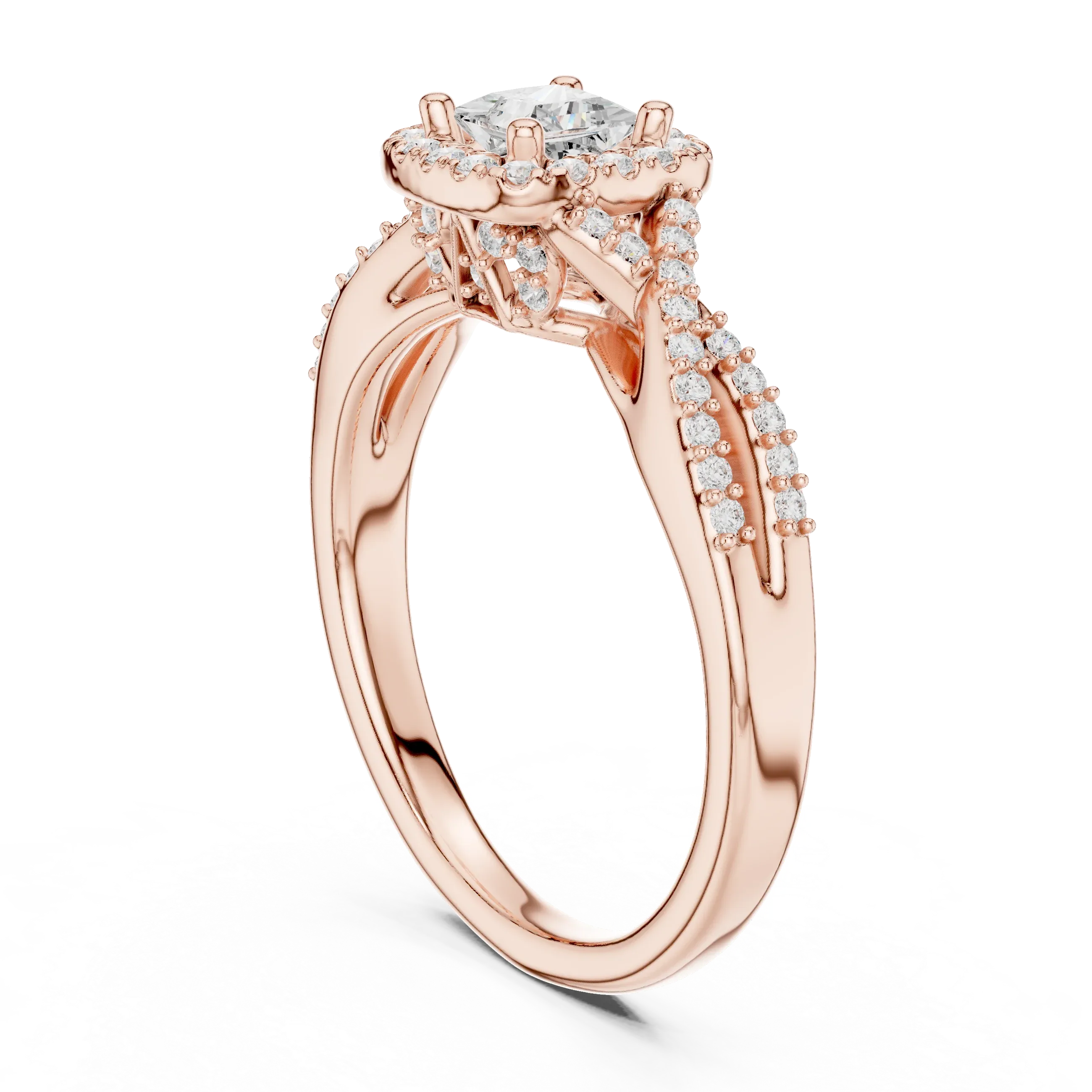 Luxury Round Moissanite  Ring D Color VVS