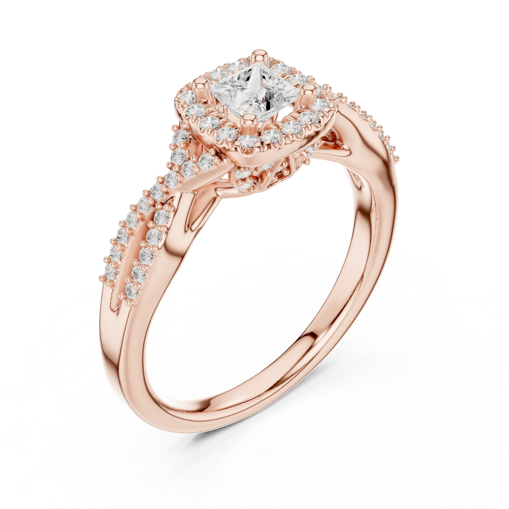 Luxury Round Moissanite  Ring D Color VVS