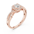 Luxury Round Moissanite  Ring D Color VVS