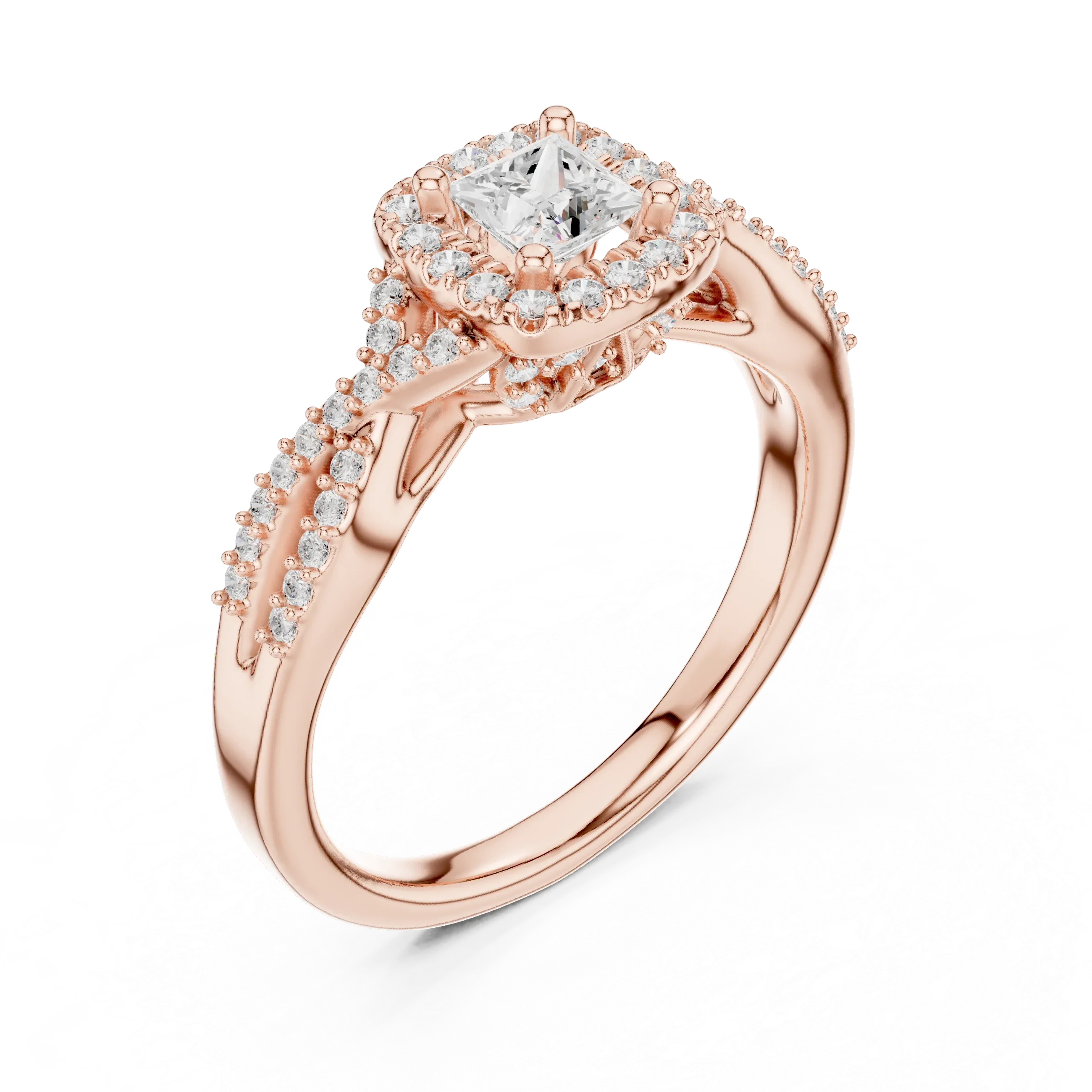 Luxury Round Moissanite  Ring D Color VVS