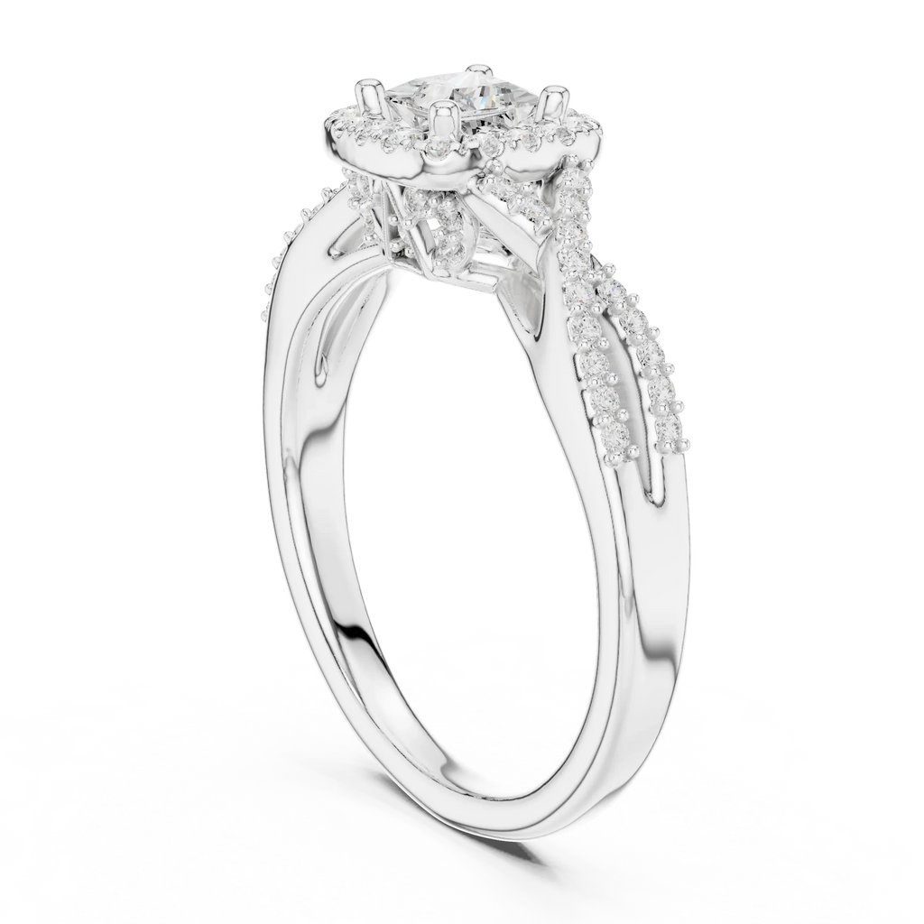 Luxury Round Moissanite  Ring D Color VVS