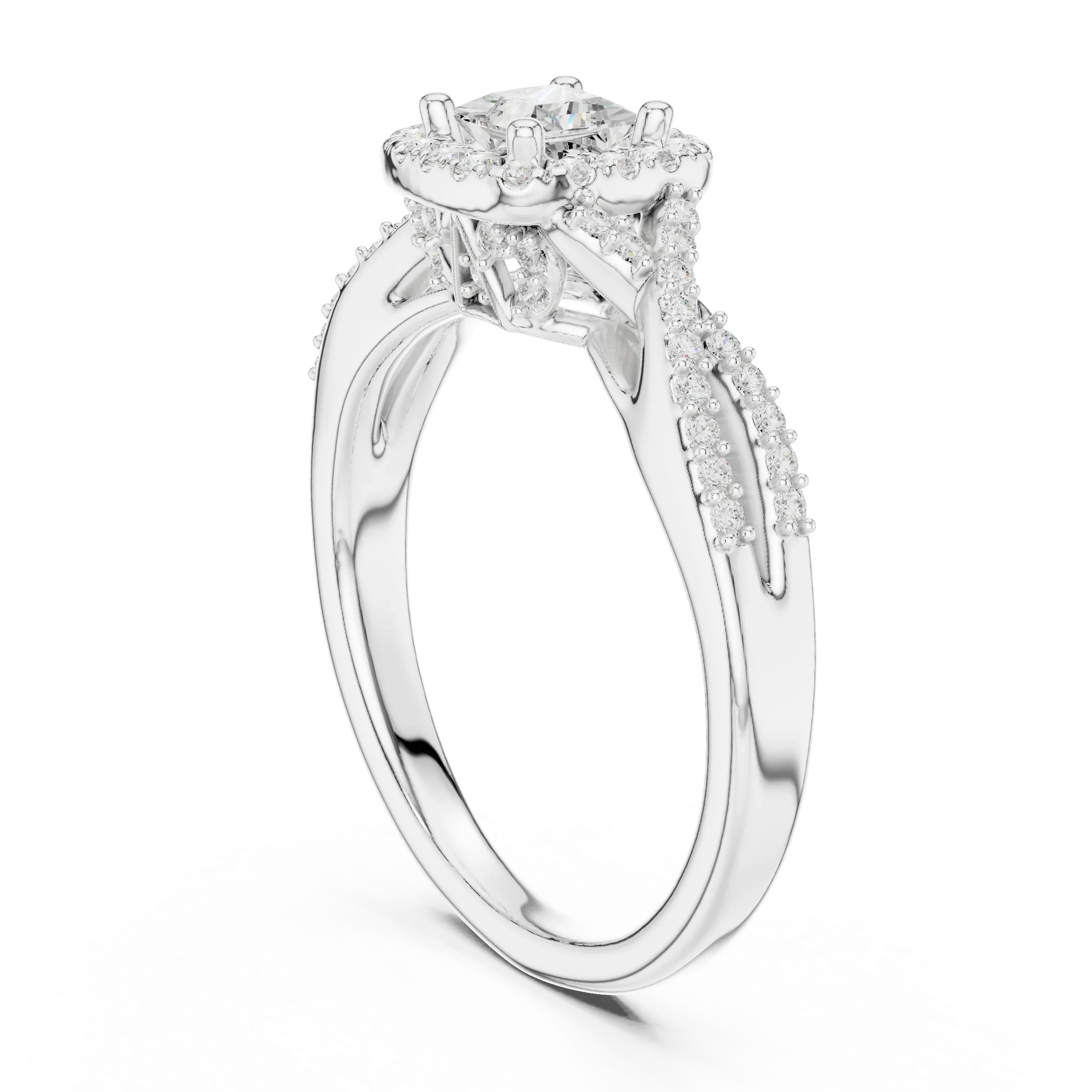 Luxury Round Moissanite  Ring D Color VVS