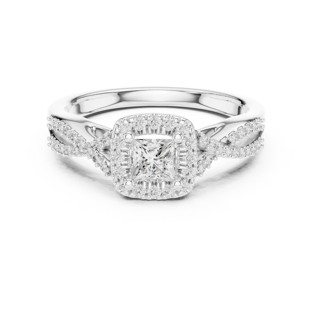Luxury Round Moissanite  Ring D Color VVS