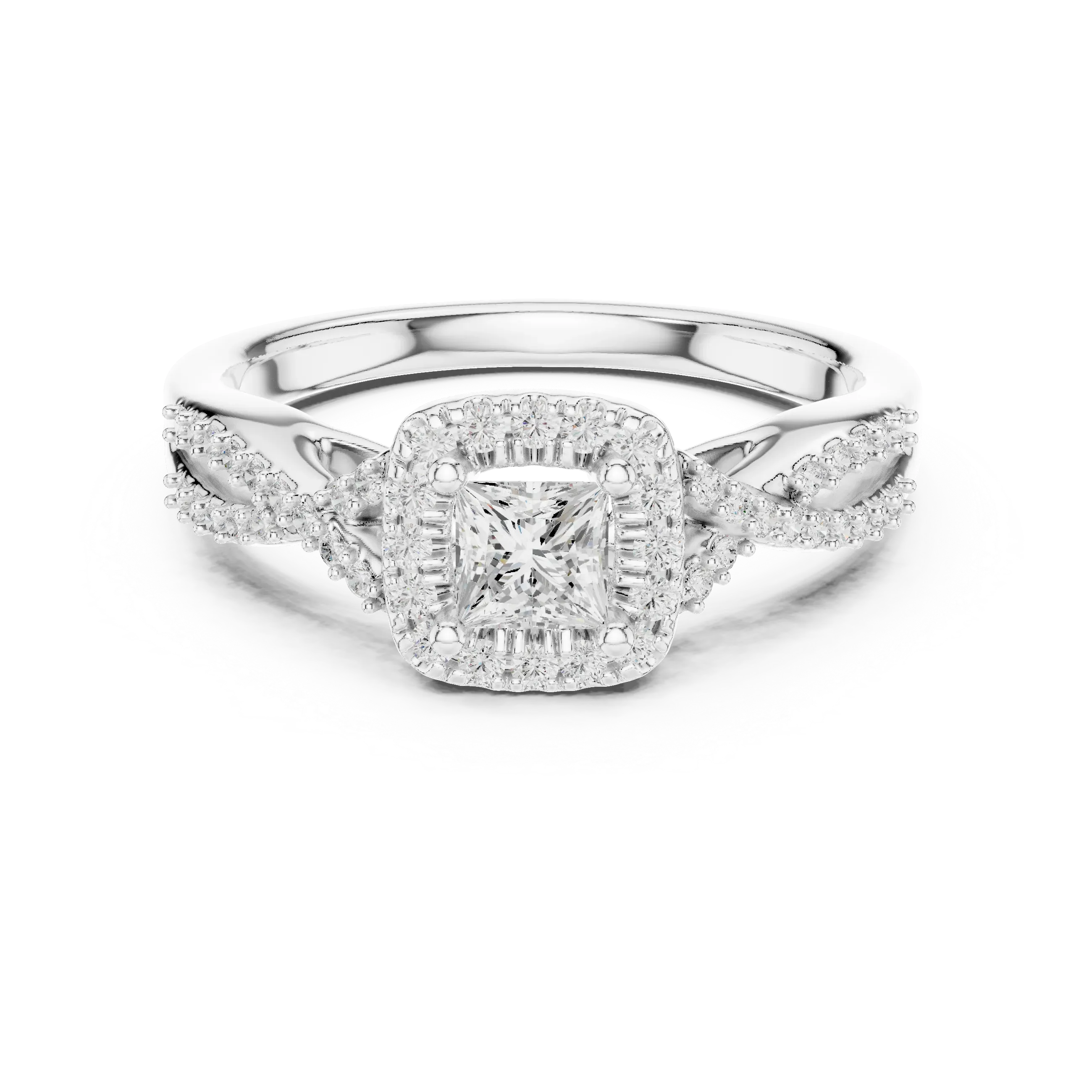 Luxury Round Moissanite  Ring D Color VVS