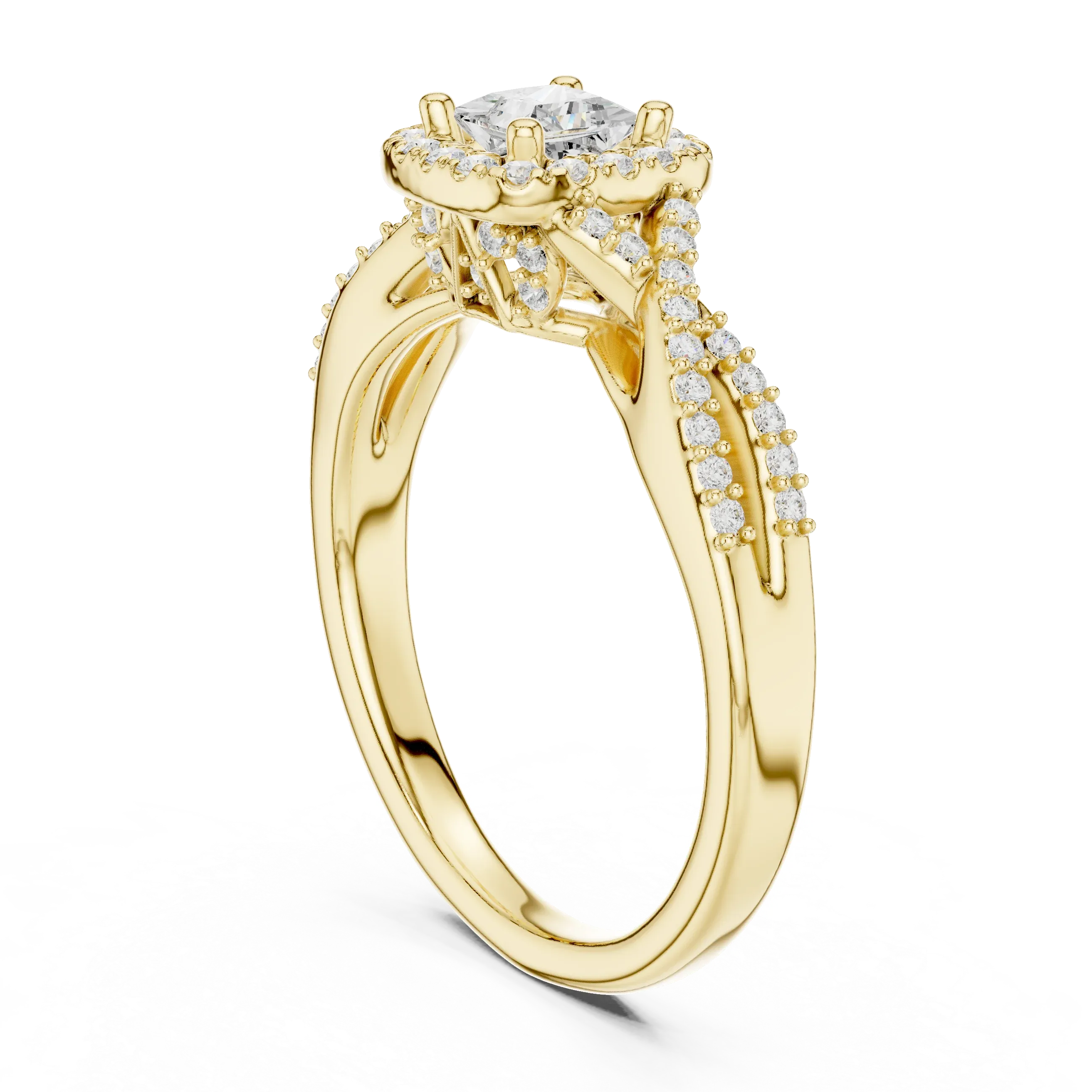 Luxury Round Moissanite  Ring D Color VVS