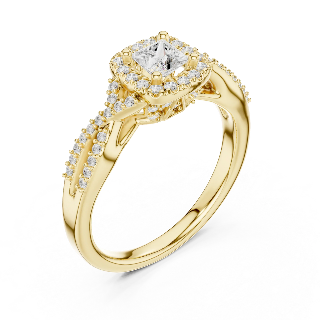 Luxury Round Moissanite  Ring D Color VVS