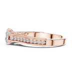 E Color VVS Round Diamond Pavé Set Wedding Band
