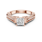 E Color VVS Round Diamond Pavé Set Wedding Band