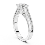 E Color VVS Round Diamond Pavé Set Wedding Band