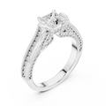 E Color VVS Round Diamond Pavé Set Wedding Band