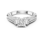E Color VVS Round Diamond Pavé Set Wedding Band