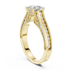 E Color VVS Round Diamond Pavé Set Wedding Band