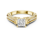 E Color VVS Round Diamond Pavé Set Wedding Band