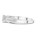 D Color Round Moissanite Scalloped Pavé Engagement Ring