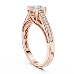 Sparkling Round Lab Grown Diamond Wedding Ring F Color VVS