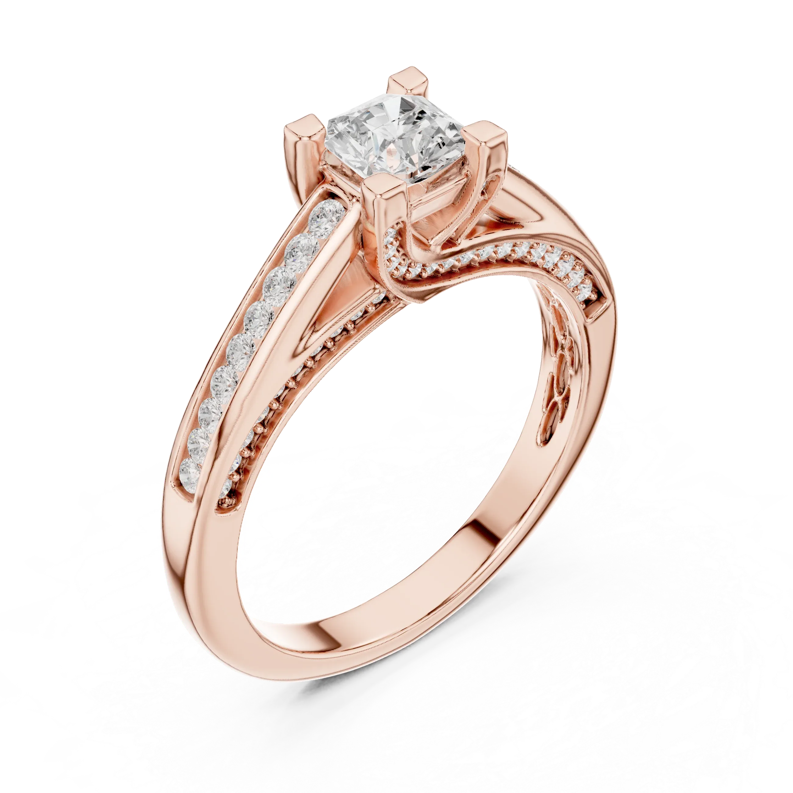 Sparkling Round Lab Grown Diamond Wedding Ring F Color VVS
