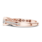 Sparkling Round Lab Grown Diamond Wedding Ring F Color VVS