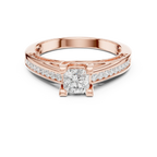 Sparkling Round Lab Grown Diamond Wedding Ring F Color VVS