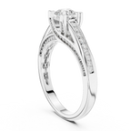 Sparkling Round Lab Grown Diamond Wedding Ring F Color VVS