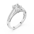 Sparkling Round Lab Grown Diamond Wedding Ring F Color VVS